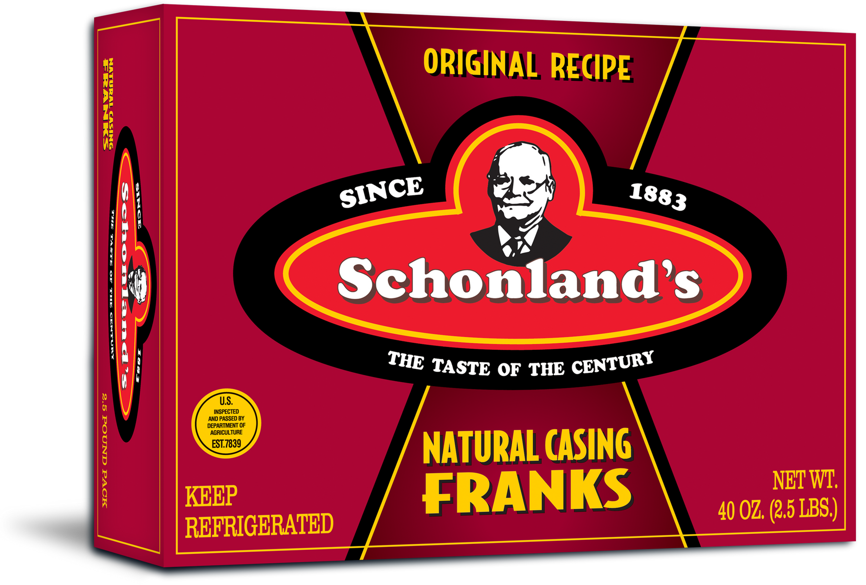 Kayem Schonlands 20 Franks 2.5 lb. Box – Kayem Online Store